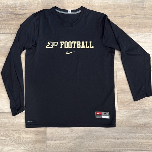 Nike Purdue Boilermakers Football Dri-Fit Shirt Black NCAA Men’s‎ Medium EUC - Picture 12 of 14